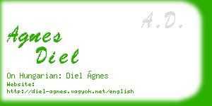 agnes diel business card
